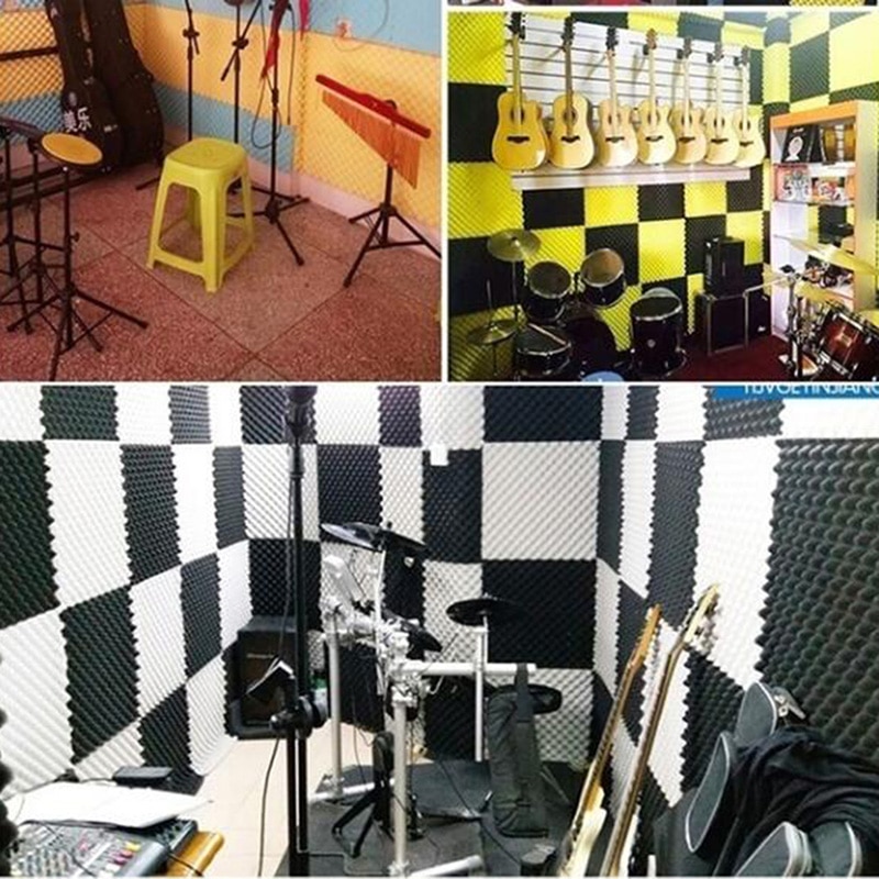 30x30x3cm Acoustic Foam Sound Proof Panels KTV Bar Recording Studio Auto Sound Proof Cotton Noise Dampening Foam Sheet