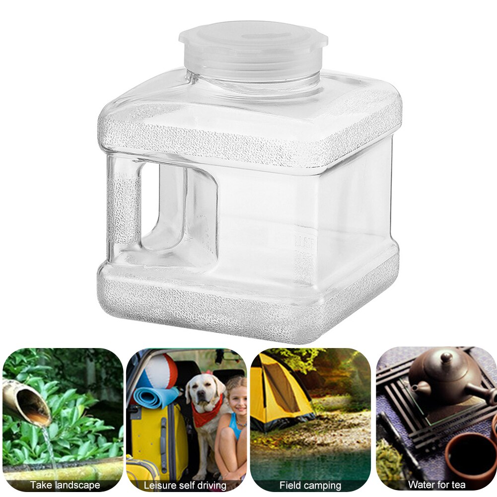 5L PC Transparent Water Container Driving Water Tank Portable Tea Drink Water Storage Container for Camping Picnic Hiking