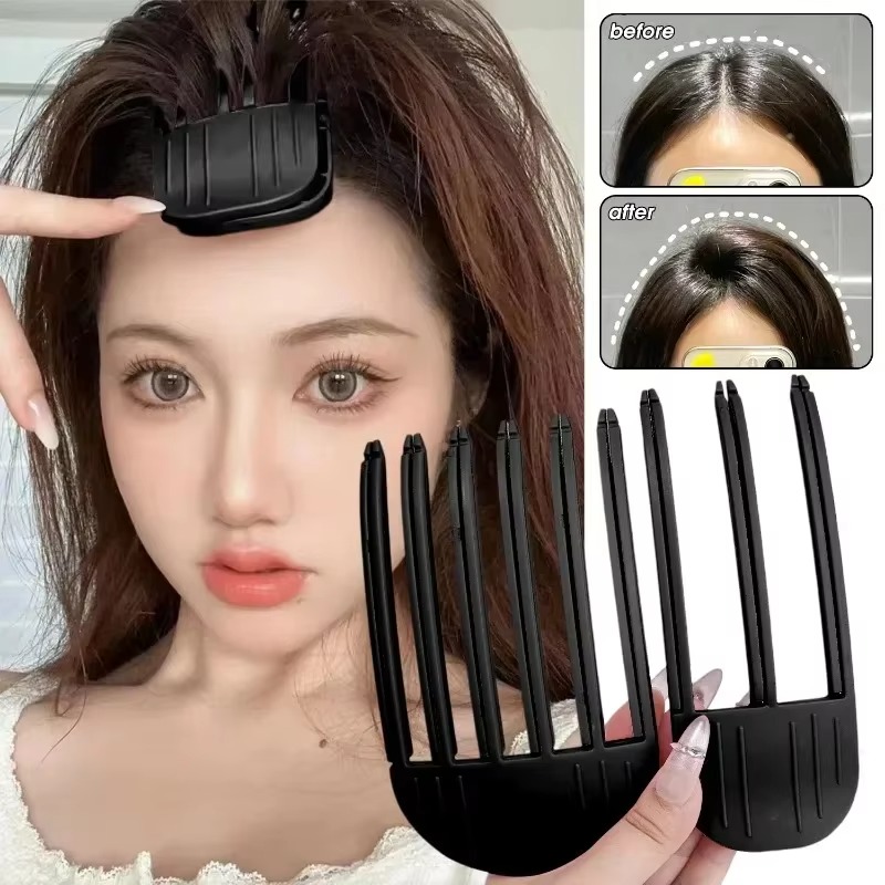 1/2 Stuks Eenvoudige Pluizige Haarwortels Clips Geen Warmte Hoge Vertex Haar Krultang Styling Pluizigheid Vrouwen Mannen volume Wind Beeldhouwen Kam