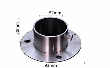 Bride de siège de tube rond en acier inoxydable, pour tube de 38mm de diamètre et tube de 51mm: 51mm