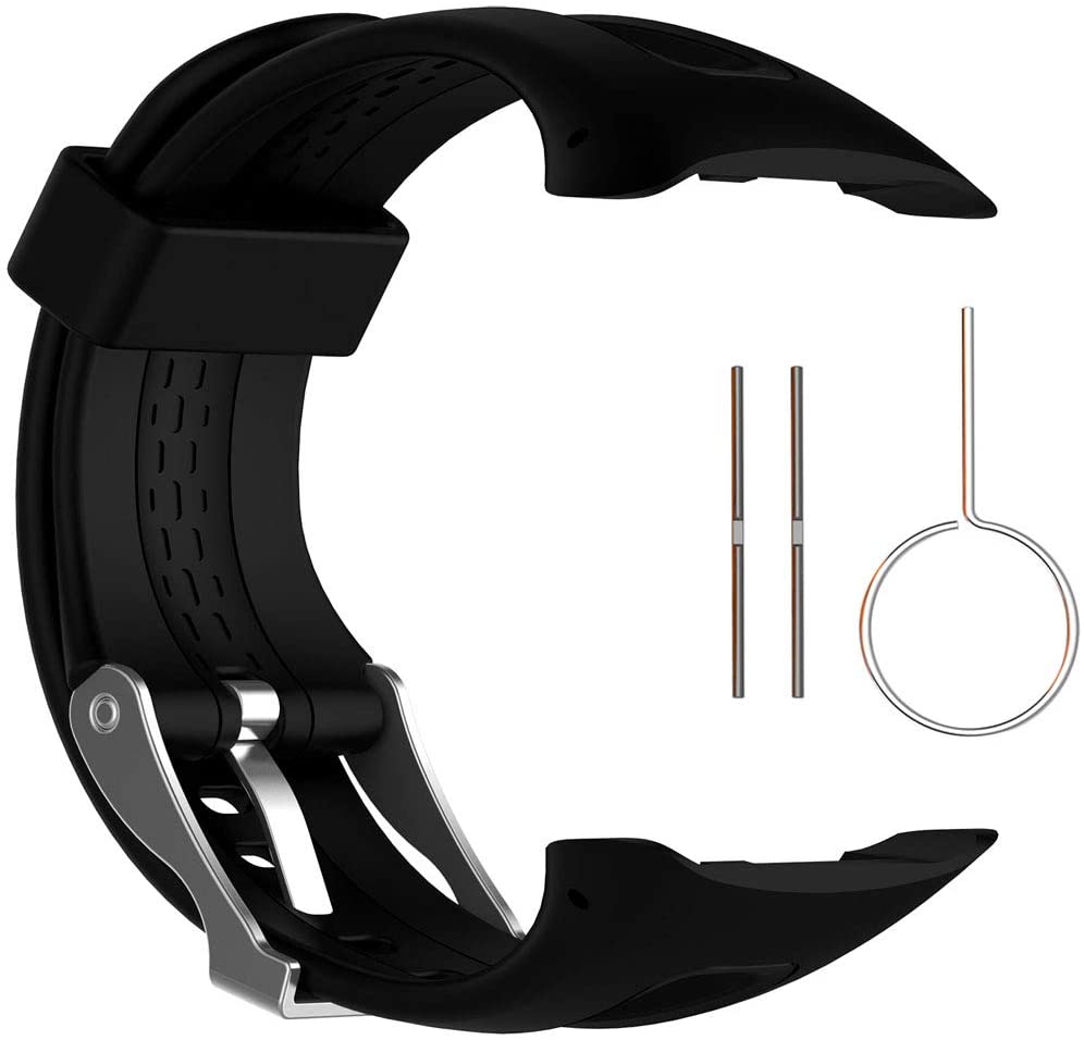 Bracelet de rechange en Silicone souple pour montre Garmin Forerunner, GPS, 10 15: Black / S size