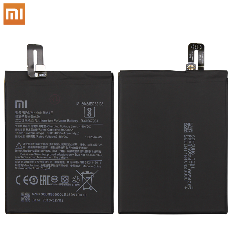 Xiao mi Original Telefon Batterie BM4E für Xiao mi mi Pocophone Poco F1 3900mAh Ersatz Batterien Kostenloser Werkzeuge