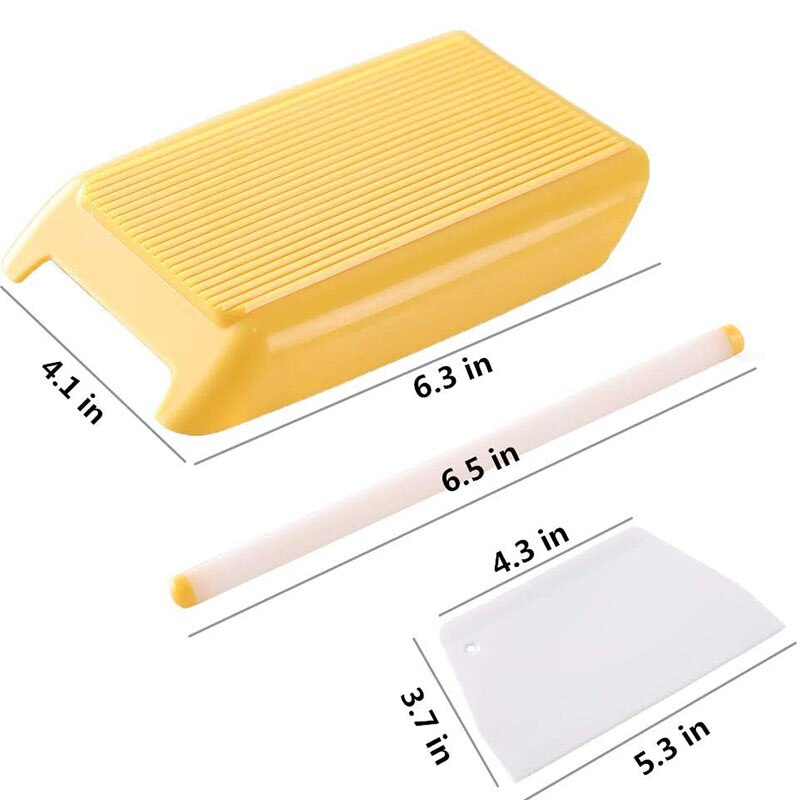 Plastic Noodle Maker Pasta Board Spaghetti Macaroni Pasta Gnocchi Maker Rolling Pin Food Supplement Molds Manual Kitchen Tool