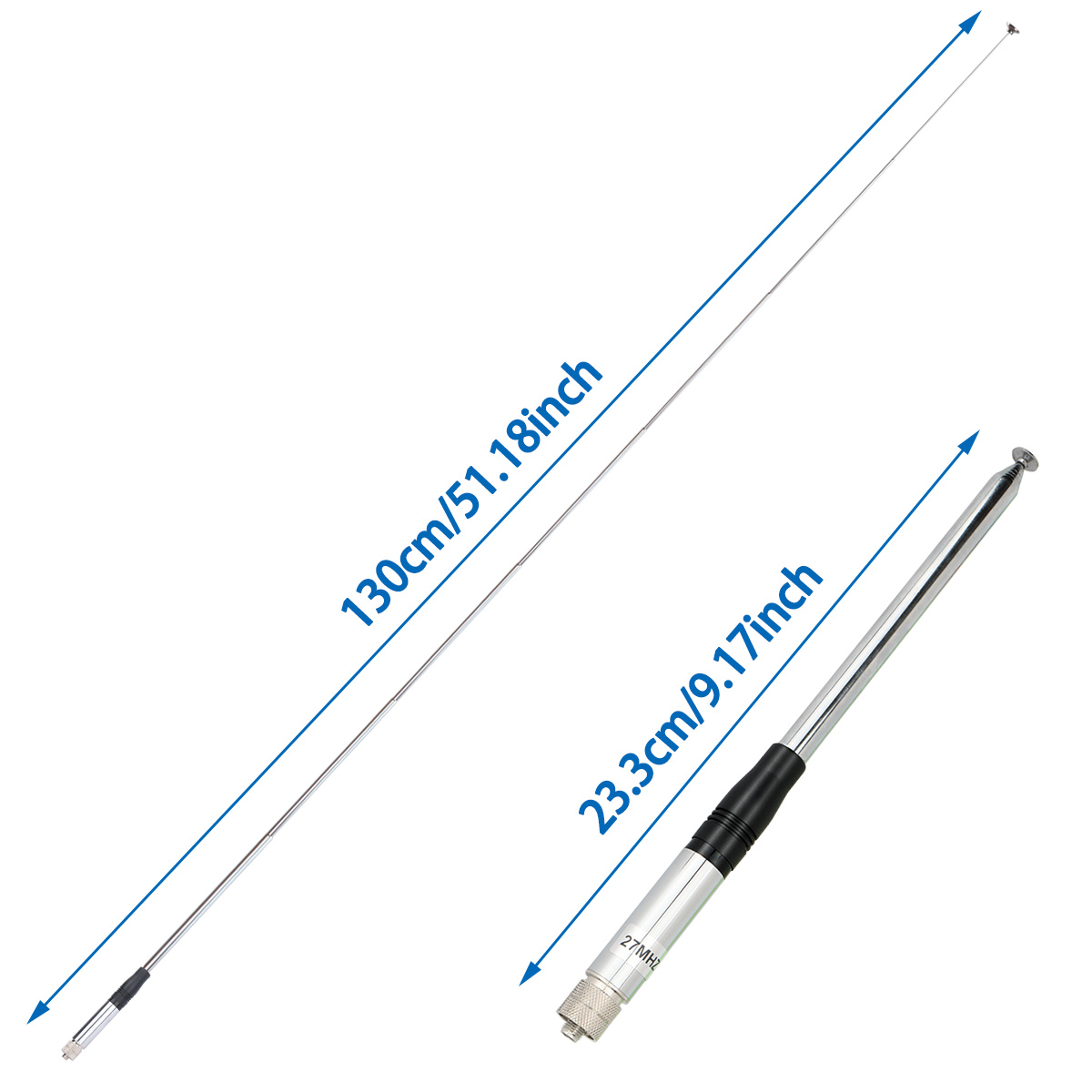 27MHz SMA-Female Handheld Telescopic CB Antenna For Iradio UV-98 PLUS BinTolk BT8200 Quansheng TK11 Radtel RT-860 RT-880