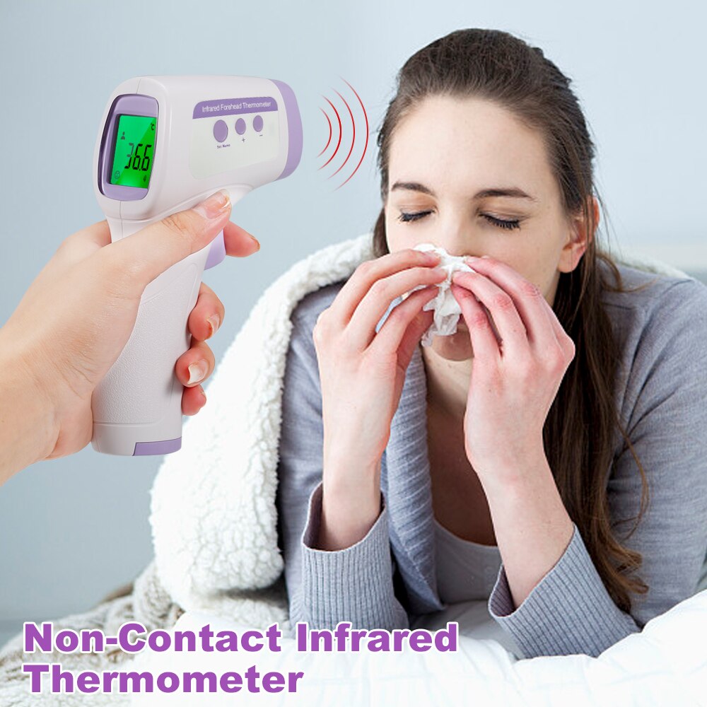 Digital Infrared Thermometer Temperature Gauge Non Contact Temperature Measurement Device 3-Color Backlight ℃ and ℉ Reading