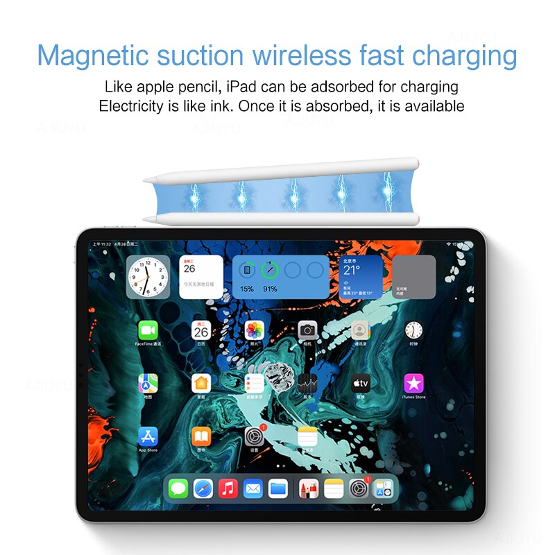 AJIUYU For iPad Pencil 2 1 Stylus Pen for Apple iPad Pro 11 12.9 2022 Mini6 Air5 4 8th 7 With Wireless Charg 애플펜슬