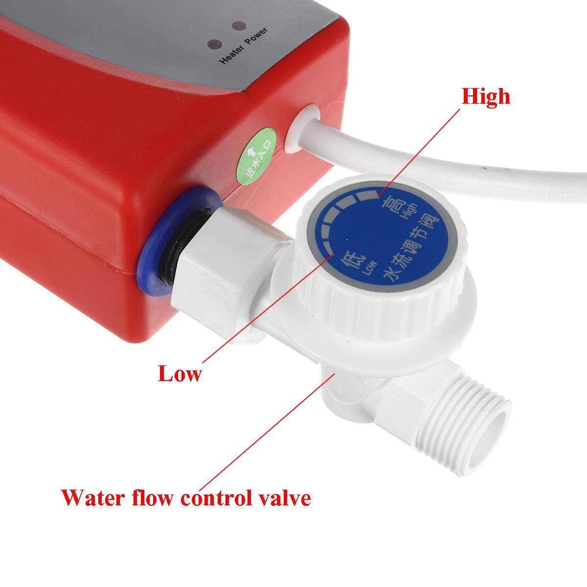 3000W 220V 50Hz Eu Plug Instant Elektrische Tankless Boiler Met Douchekop En Waterleiding set Keuken Badkamer Douche