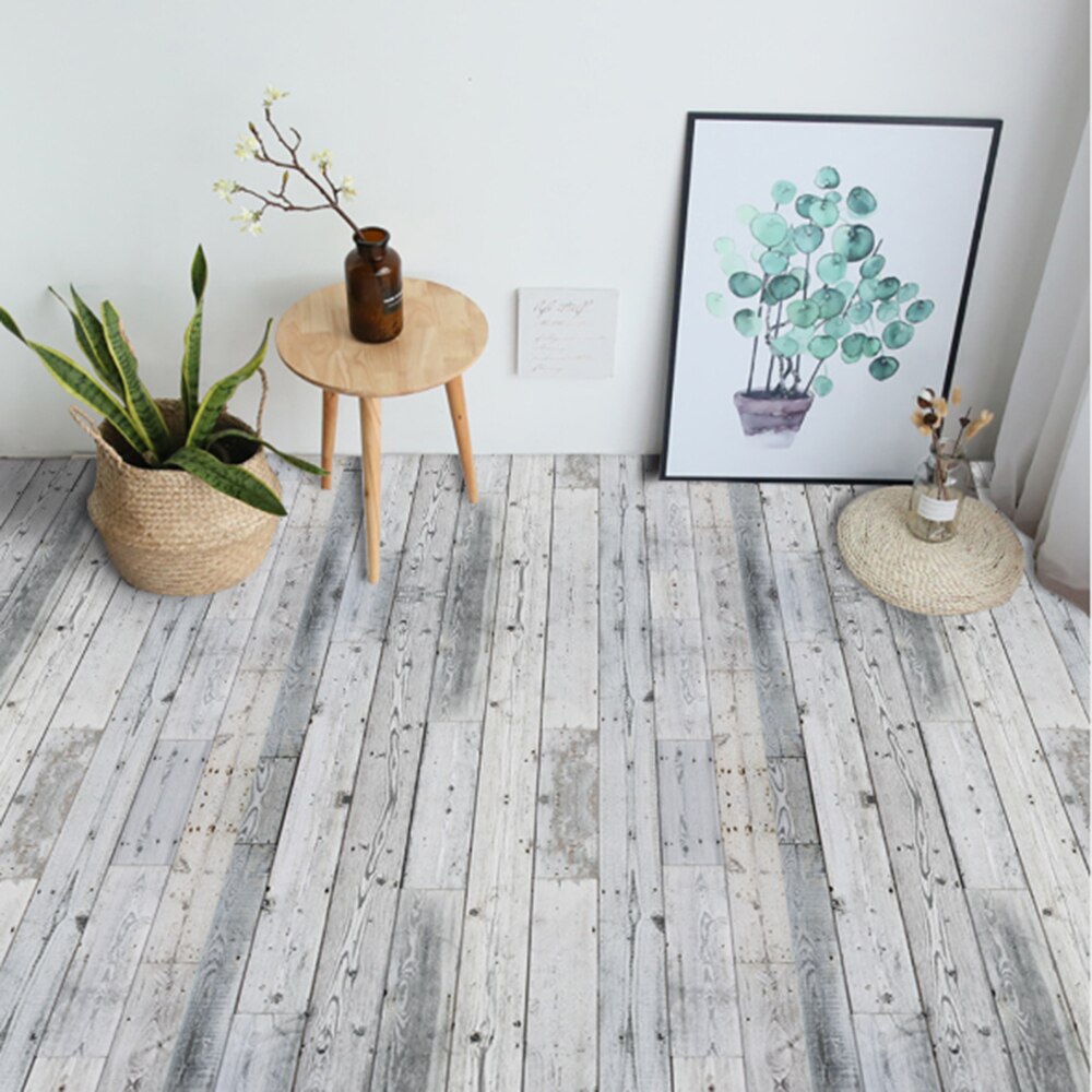 20X300Cm Retro Zelfklevende Pvc Vloer Roll Vintage Baksteen Lijn Patroon Diy Hotel Slaapkamer Grond Decal Floor sticker