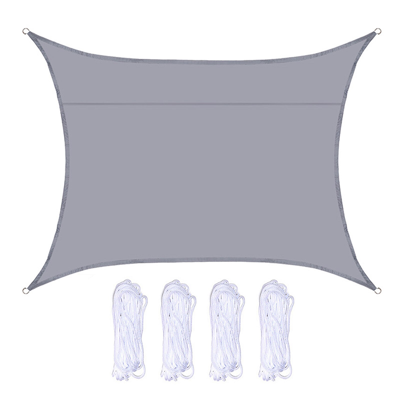 Rectangular Shade Sail UV Block Cloth Awning Sunshade Patio Canopy Anti-UV With 4 Ropes High Density Sunshades Awnings