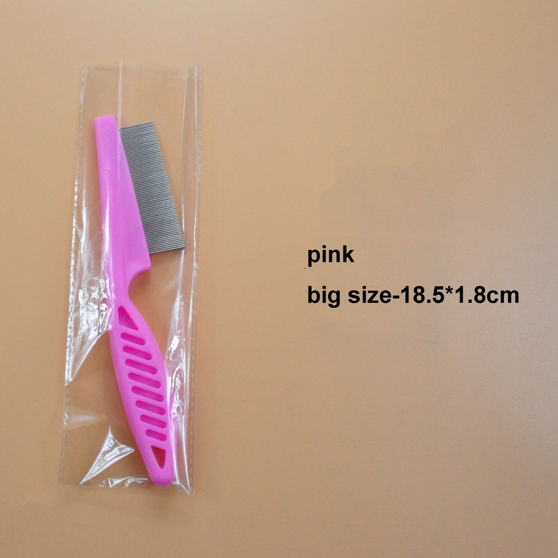 Pet Grooming Comb Dog Cat Hair Fur Shedding Trimmer Grooming Rake Comb Gilling Cleaning Tool Removal Brush Slicker Accessories: big size pink