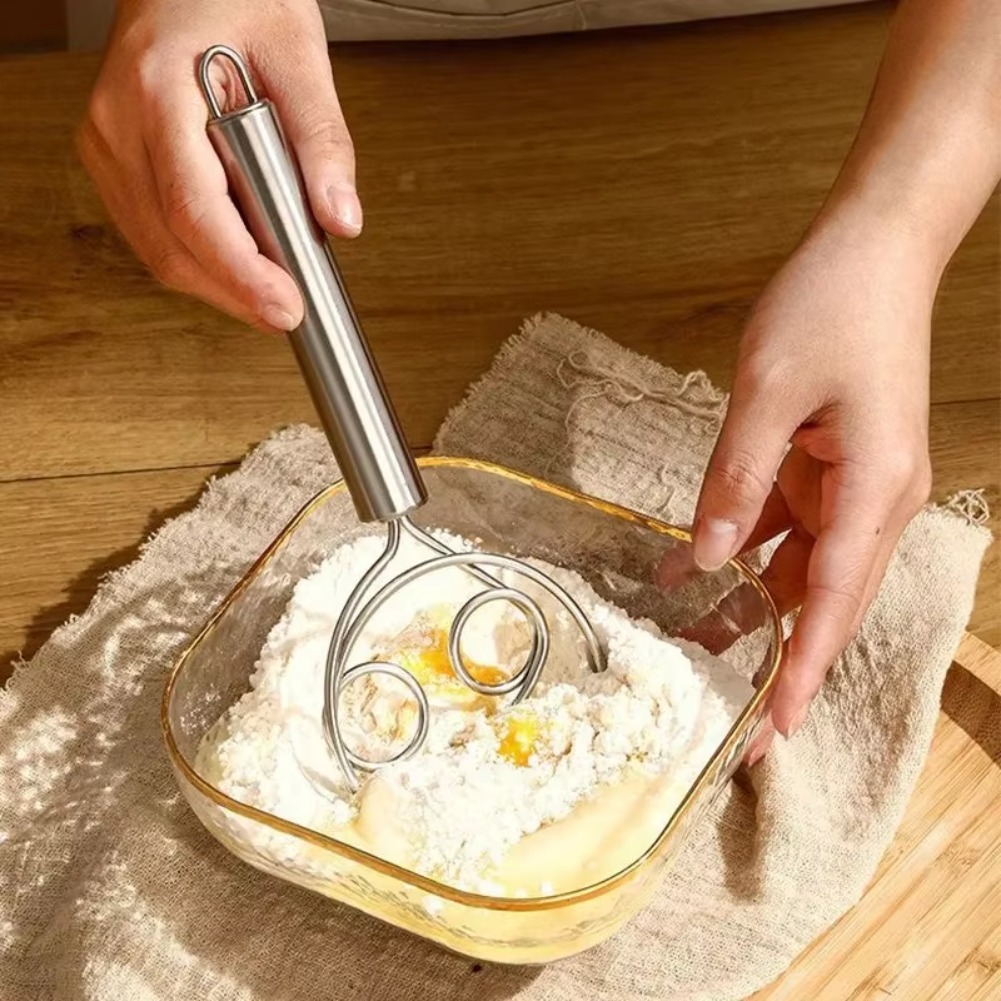 Haushalt Dänischen Teig Brot Rührgerät Edelstahl Kuchen Gebäck Teig Rührgerät Stock Schneebesen Küche Backen Rührgerät Handheld Werkzeug