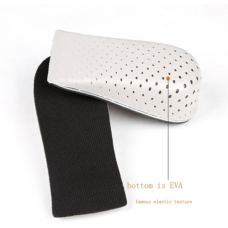 Semelle intérieure respirante rehaussant les chaussures de sport à insertion de talon coussin unisexe 2-4 cm de hauteur augmentant les semelles intérieures