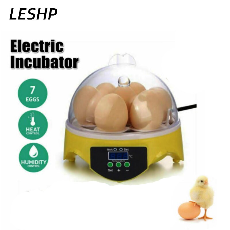 7 small incubator semi-intelligent egg incubators ABS Transparent Digital display Digital temperature controls