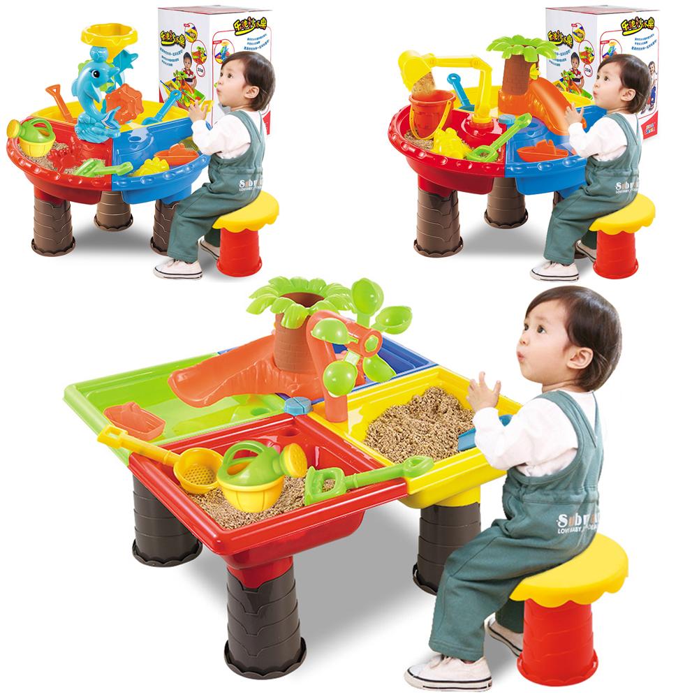 Kids Zomer Outdoor Strand Zandbak Speelgoed Zand Emmer Water Wiel Tafel Play Set Speelgoed Kinderen Leren Onderwijs Speelgoed Baby Verjaardag