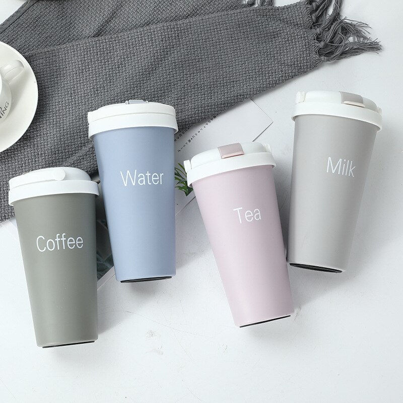 304 Stainless Steel European Straw Coffee Cup Office Insulation Cup Outdoor Leisure Car Grinding Cup