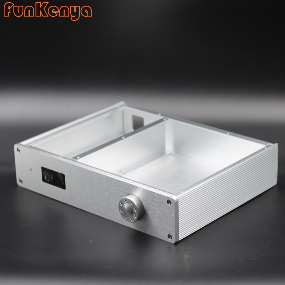 320x70x248mm Hifi Power Amplifier Chassis DIY Anodized Aluminum Earphone Music Box Prea Amp Housing Rear Class Partition Shell