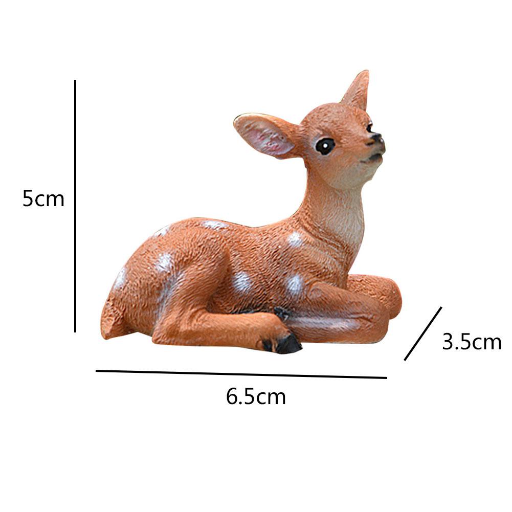 Gardening Micro-Landscape Garden Statues Resin Mini Simulated Deer Animal Park Yard statues For Home Living Table Decoration