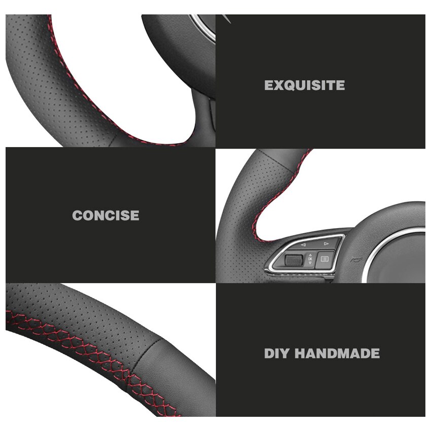 Kunstmatige Lederen Rode Marker No-Slip Auto Stuurhoes Voor Opel Astra K Corsa E Crossland X Insignia ct B Karl Zafira