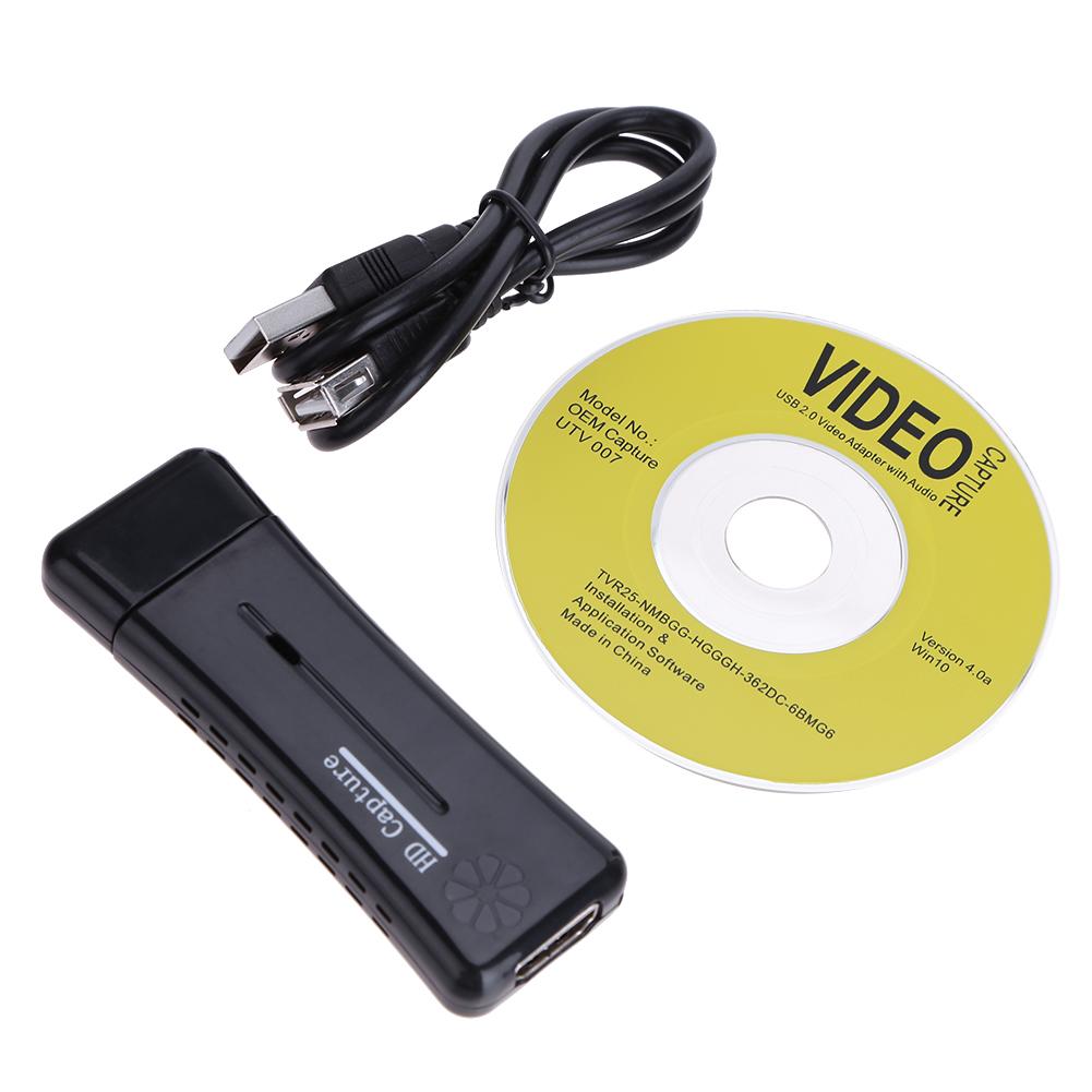 ALLOYSEED HDMI Video Capture Card USB 2.0 1080P Mini Acquisition Card HDMI 1 Way to USB Video Grabber Record Box for Recording