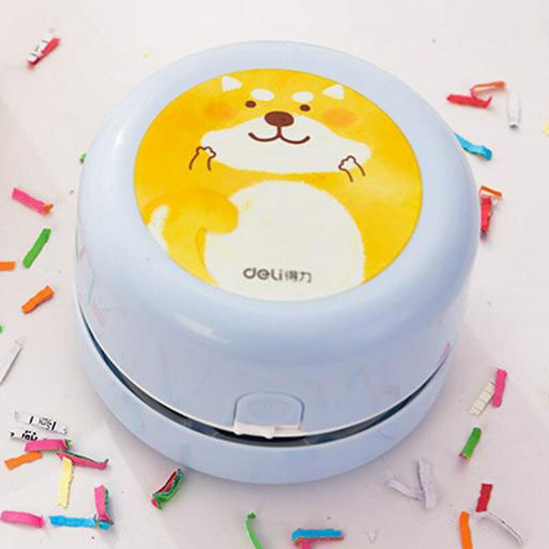 Mini Automatic Desk Cleaner Portable Home Office Computer Keyboard Cleaning Brush Household Table Electric Sweeping Machin Tools: Blue