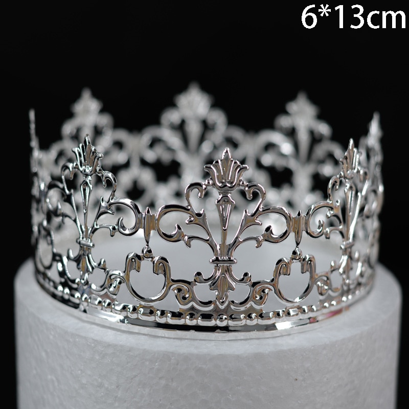1PC Tiara Gold Color Crown Cake Topper Decoration ... – Grandado