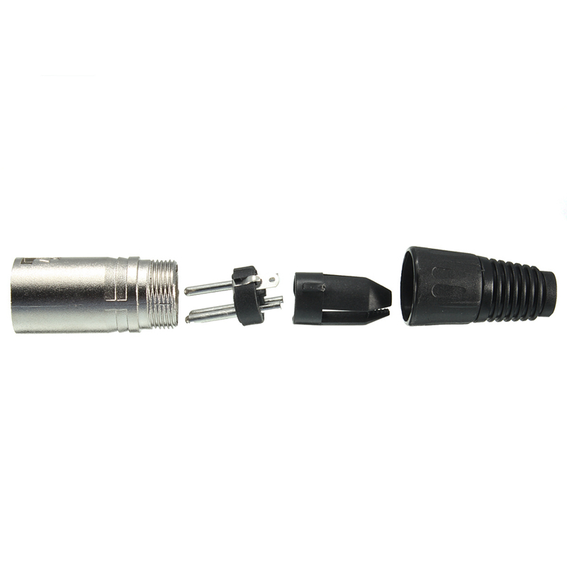 LEORY 1 pair Male & Female 3-Pin XLR Microphone Audio Cable Plug Connectors Cannon Cable Terminals