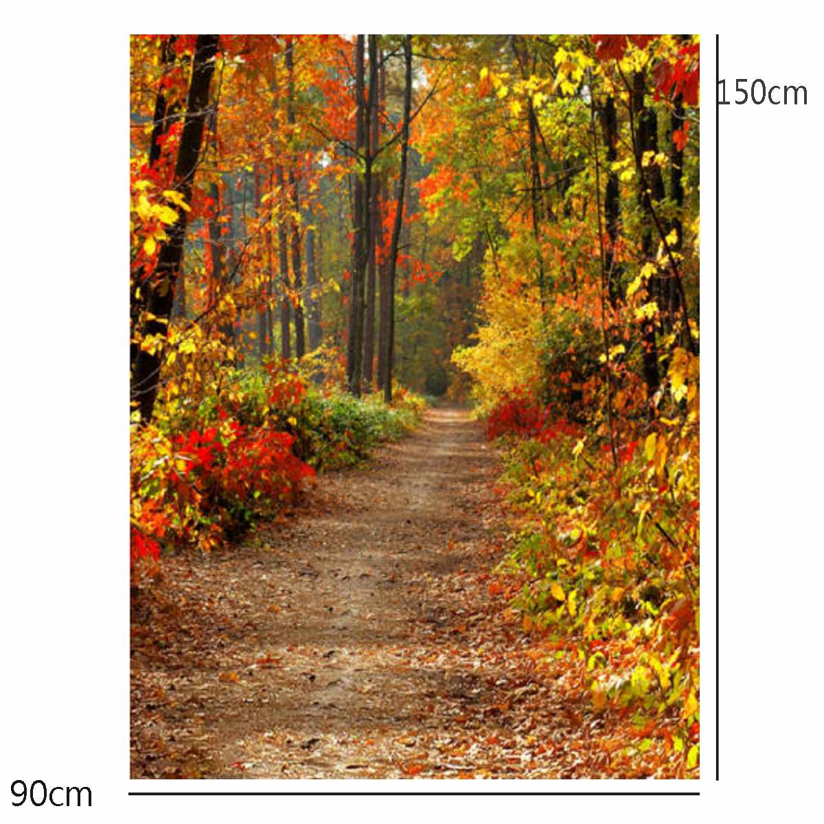 3x5ft Herfst Bos Path Thema Fotografie Achtergrond Voor Studio Foto Props Fotografische Achtergronden Doek 90Cm X 150Cm
