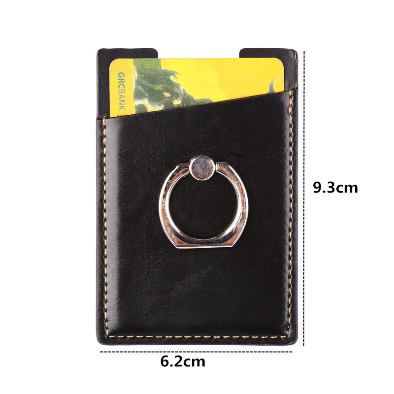 Purdored 1 Pc Telefoon Kaarthouder Vrouwen Credit Id Kaarthouder Mannen Pocket Stok Op Lijm Met Vinger Ring Tarjetero hombre