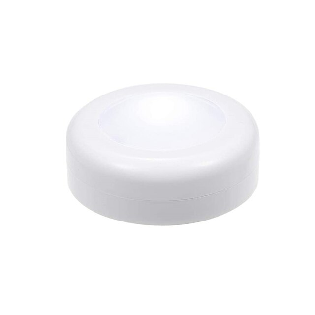 LED Puck Light Remote Control Dimmable Wireless Touch Sensor Battery Operated Portable Kitchen Hallway Closet Cabinet Night Lamp: 1 Lamp
