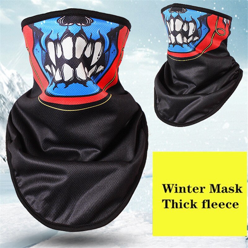 Winter Fleece Ski Scarf . Cycling Snowboard Equipment Bandana Headwear Mask Neck Triangle Thicken Warm Women Men Skull Bibs: NO.14