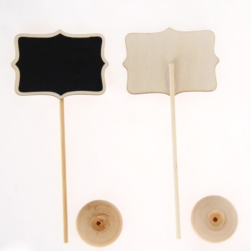 5pcs Wooden Mini Blackboard Chalkboard with Stand Place Wedding Table Number Sign C66