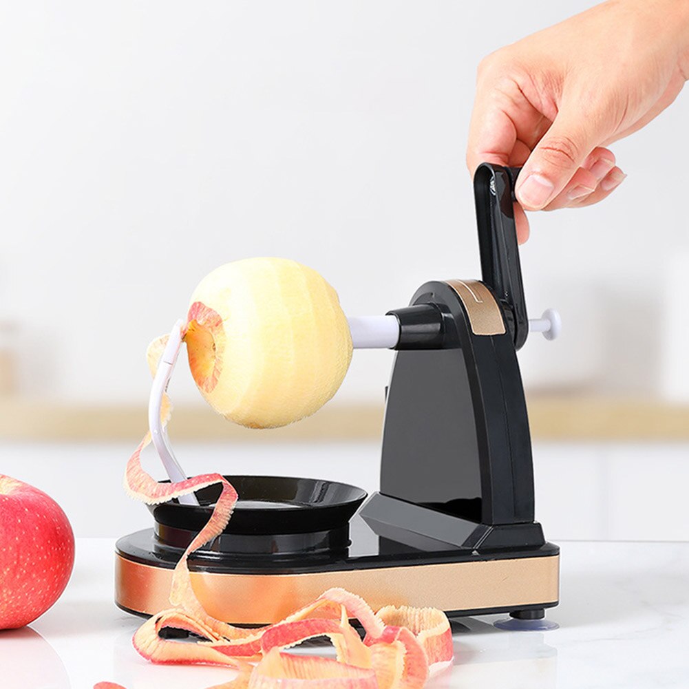 Éplucheuse de fruits et de pommes, multifonction, rotative, à manivelle, coupe manuelle, Gadget de cuisine