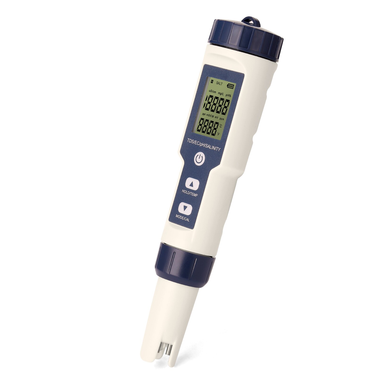 5 in 1 Water Tester Multi-parameter Combo Testing Meter Digital PH/EC/TDS/Salinity/Thermometer Tester