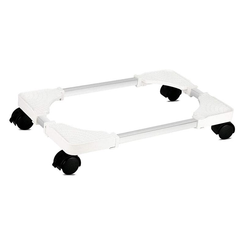 Soporte para torres de ordenador, fundas para PC, soporte ajustable para móvil, CPU, con 4 ruedas de bloqueo para juegos: white