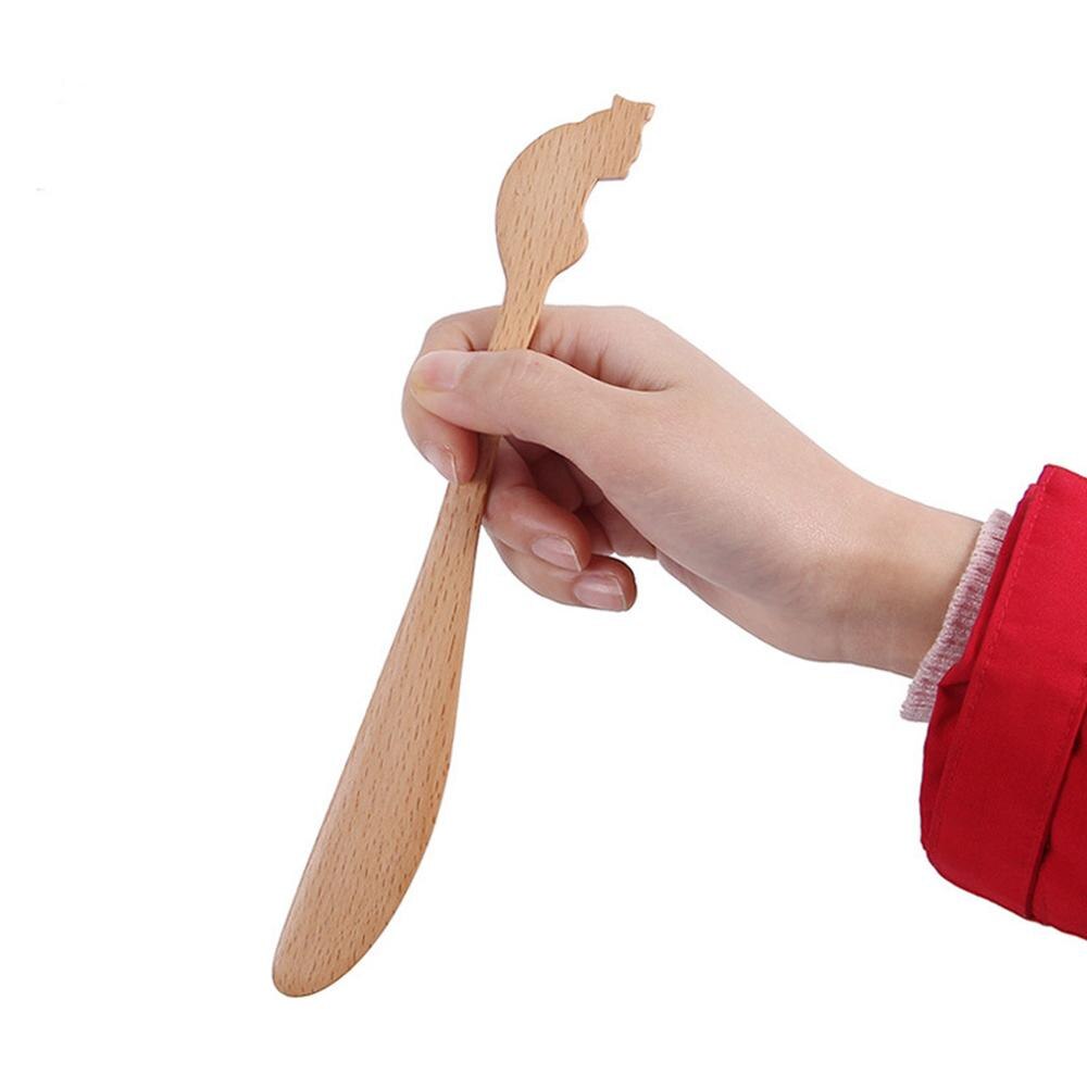 1/3 PCS Wooden Spoon Bamboo Kitchen Cooking Utensil Animal Fork Pattern Kids Spoon Eating Tool Soup-Teaspoon Tableware Catering: G