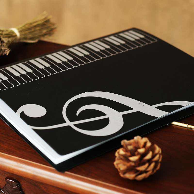 Elegante Kinderen A4 Note Muziek Map Map Piano Personeel Manuscript Collection 80 Pagina &#39;S Kan Worden Ingevoegd In Pocket Clip