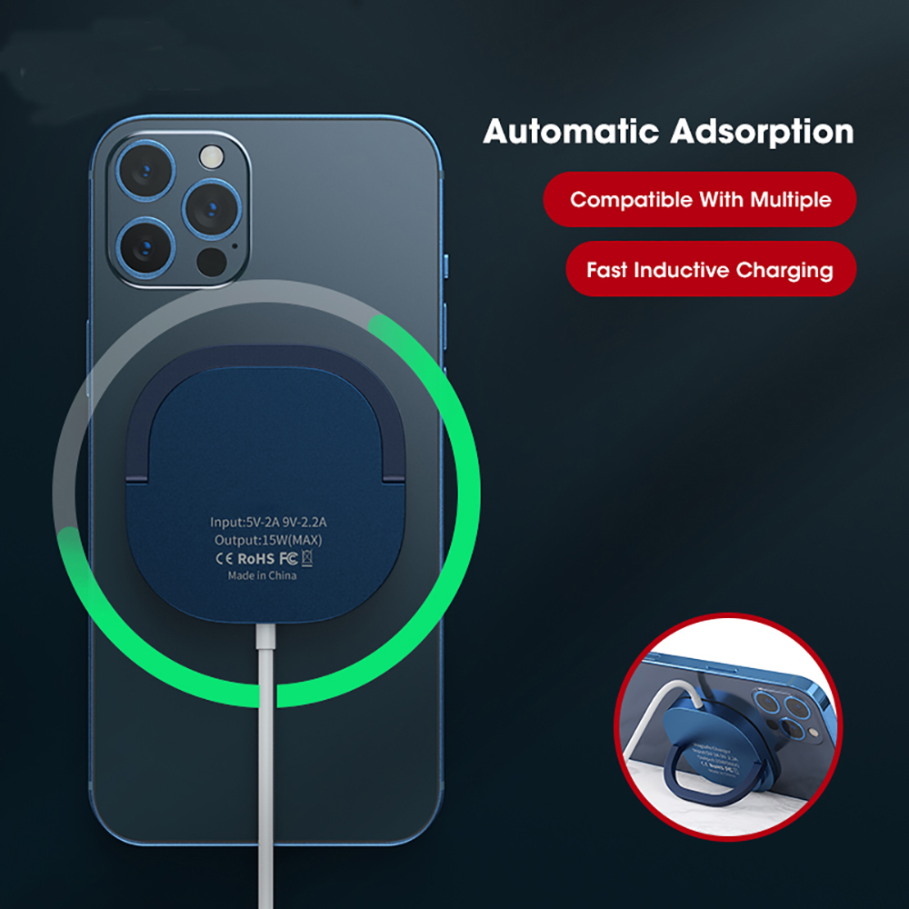 15W Magnetic Wireless Charger For iPhone 13 12 Pro Max Mini QI Fast Charge For Samsung USB C PD Adapter Original Magnet Charger