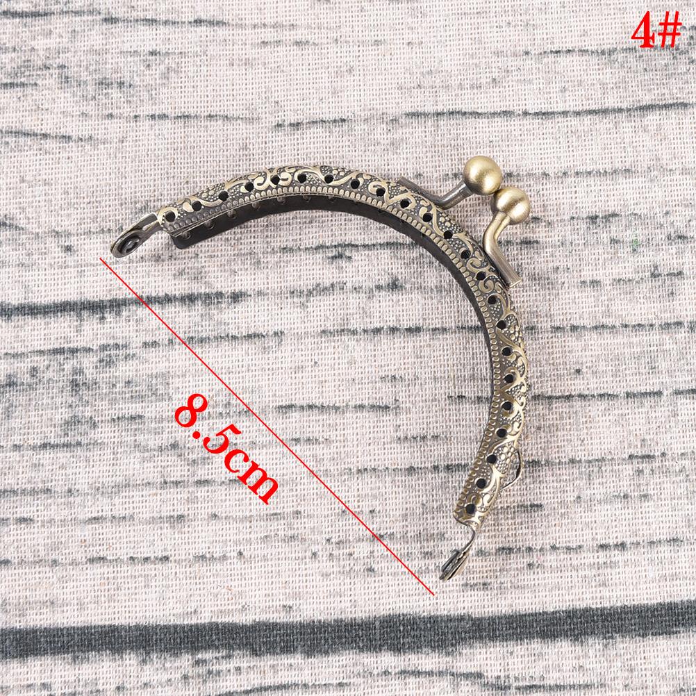 DIY 20cm Antique Brass Metal Purse Frame Ring Kiss Clasp Handle For Bag Craft Bag Making Sew Handbag Accessories: N4