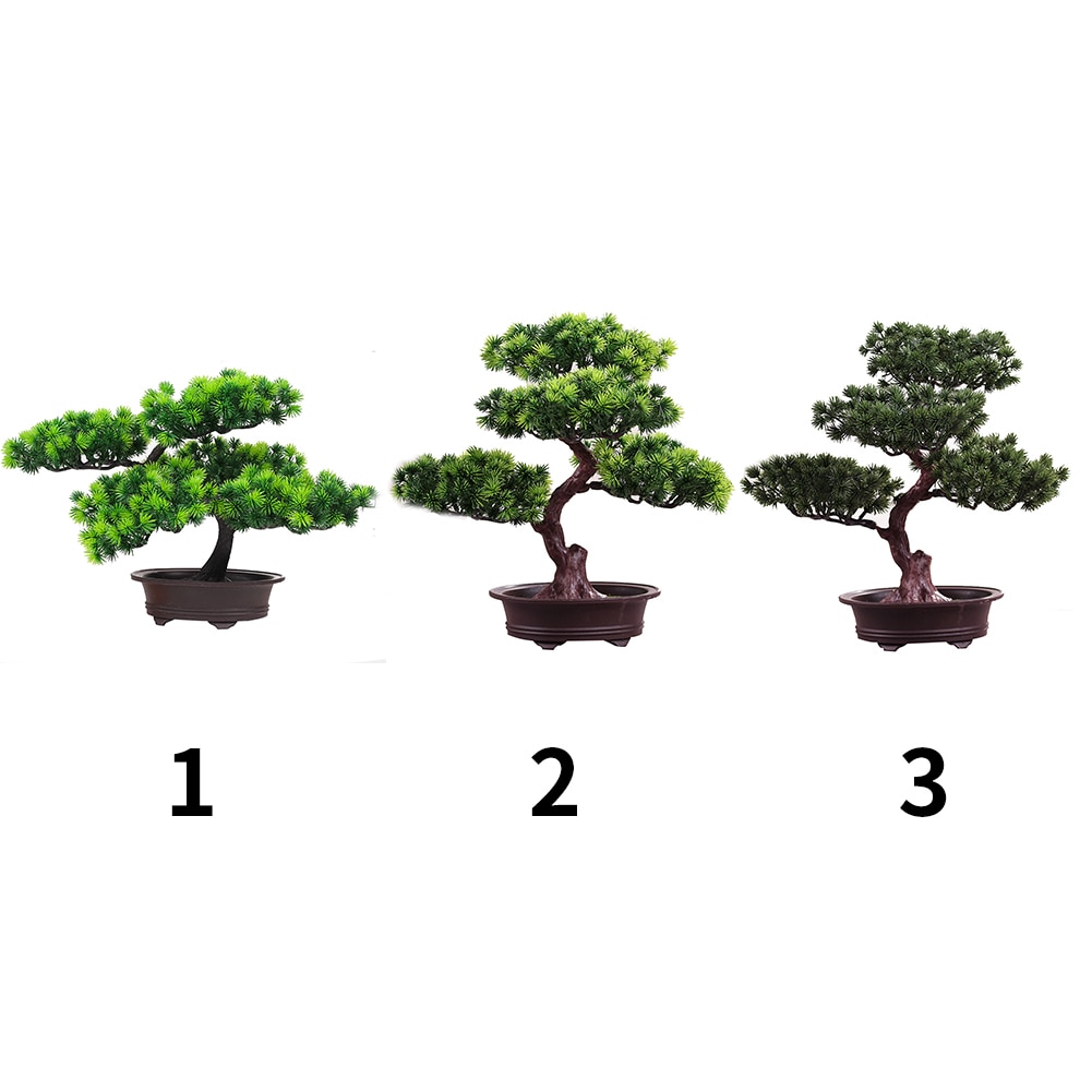 Bonsái decorativo de simulación de planta en maceta para Festival, pino para casa y oficina, de árbol DIY, accesorio realista, bonsái Artificial