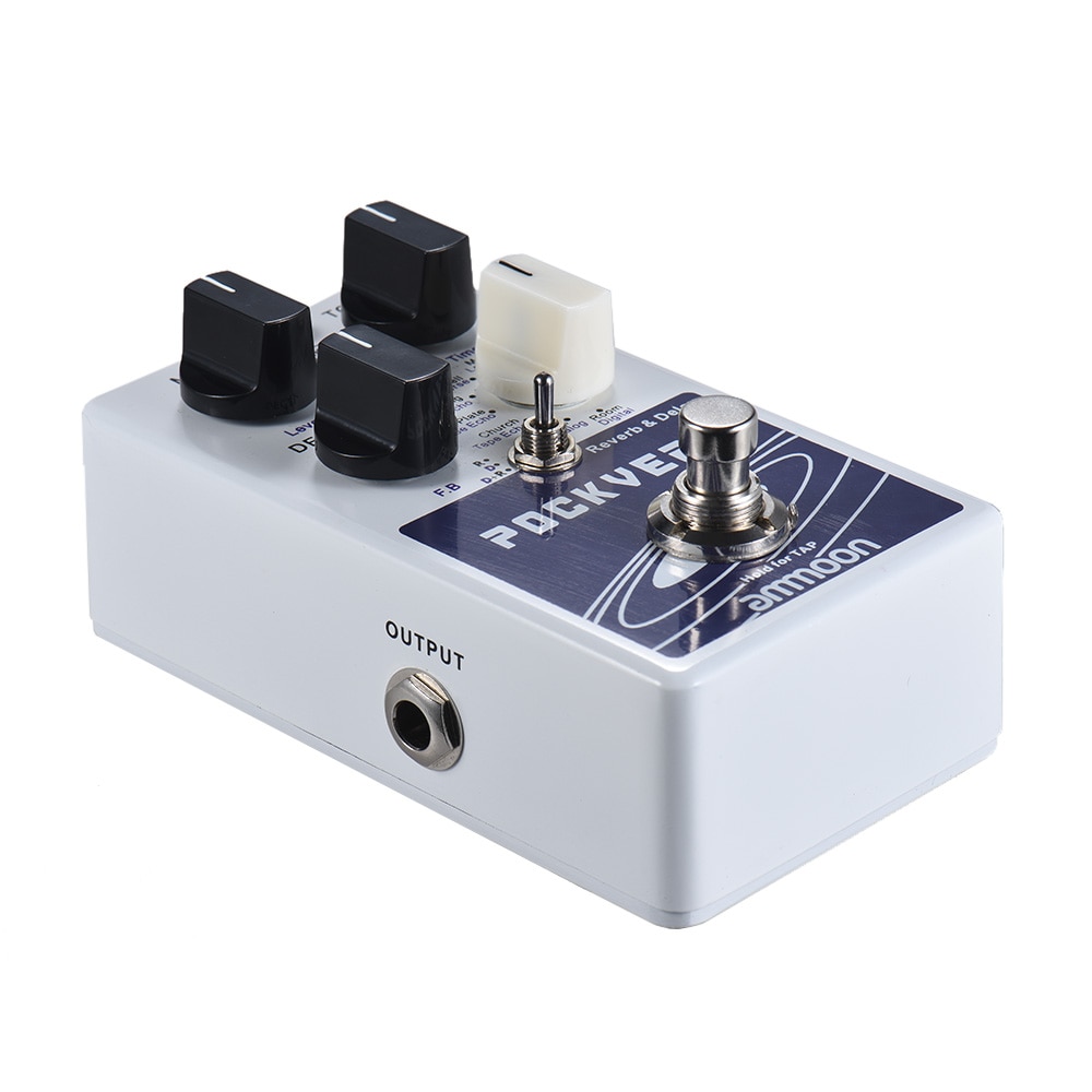 ammoon POCKVERB Reverb &amp; Delay Guitar Effect Pedal 7 Reverb Effects + 7 Delay Effects With Tap Tempo Function True Bypass