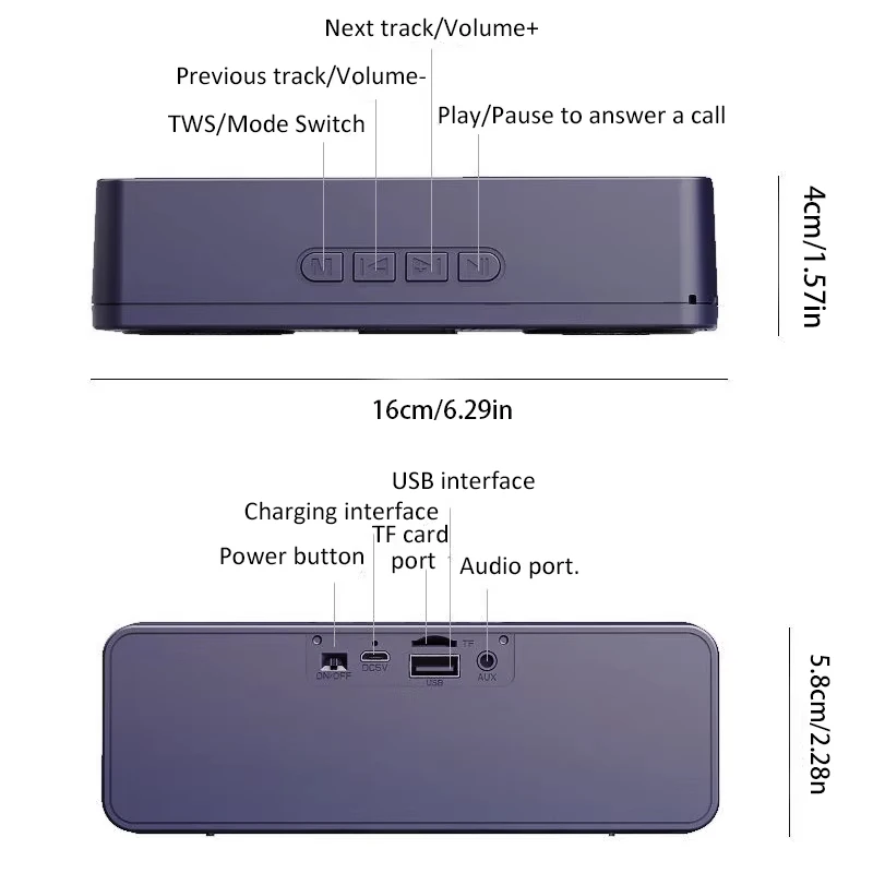 Altavoz inteligente Bluetooth inalámbrico S18 multifuncional con micrófono Audio para teléfono móvil ordenador Subwoofer tarjeta para exteriores Radio