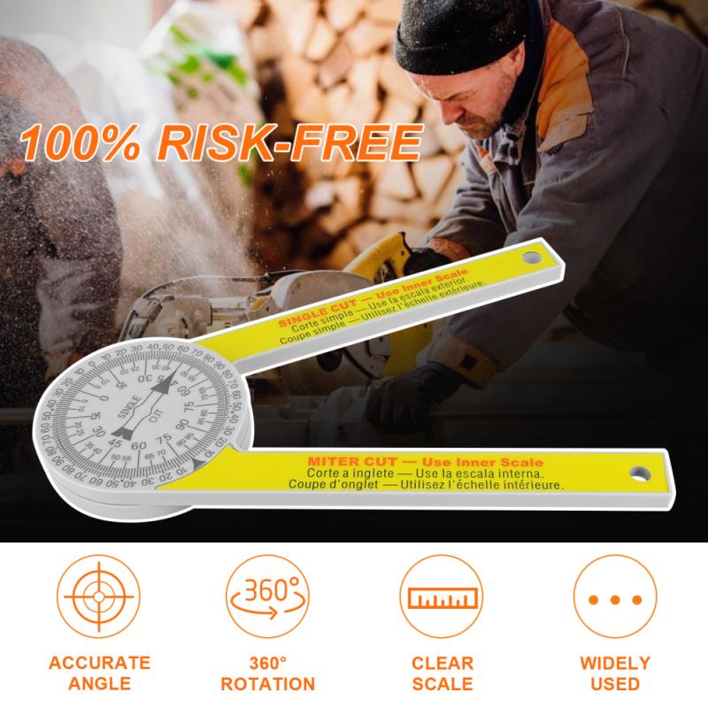 Regla de medición para carpintería, medidor de nivel de ángulo con lápiz de marcado, buscador de ángulo de carpintero