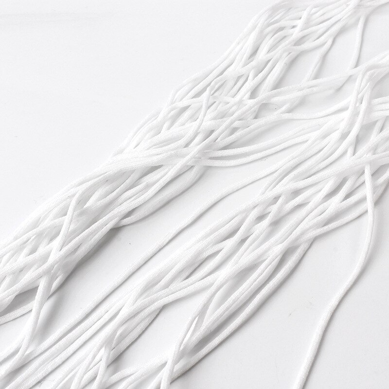 Elastisch bandje voor het naaien van rubberband, touw, 3mm ronde witte elastische koorden, oliekern, touw, handgemaakte doe-het-zelf rubberen tape, kledingaccessoires