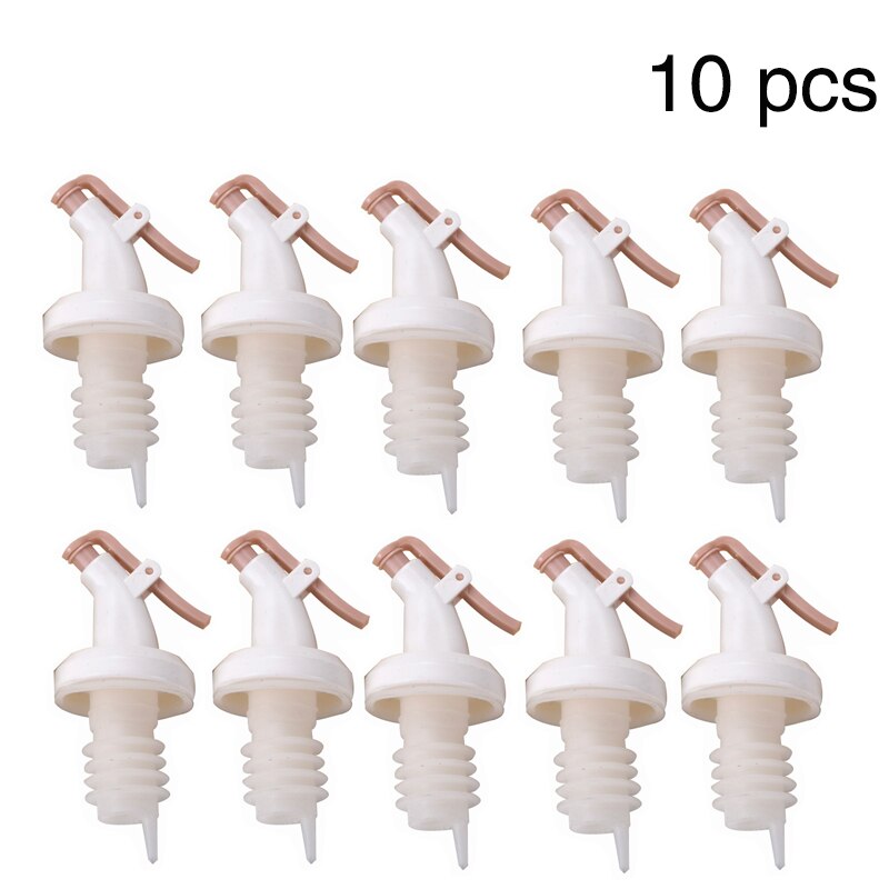 Tapón de botella de aceite, boquilla de guía de aceite de cocina, tapón de boquilla de salsa de soja, botellas de aceite y vinagre, 10 Uds.: 10 PCS Pink