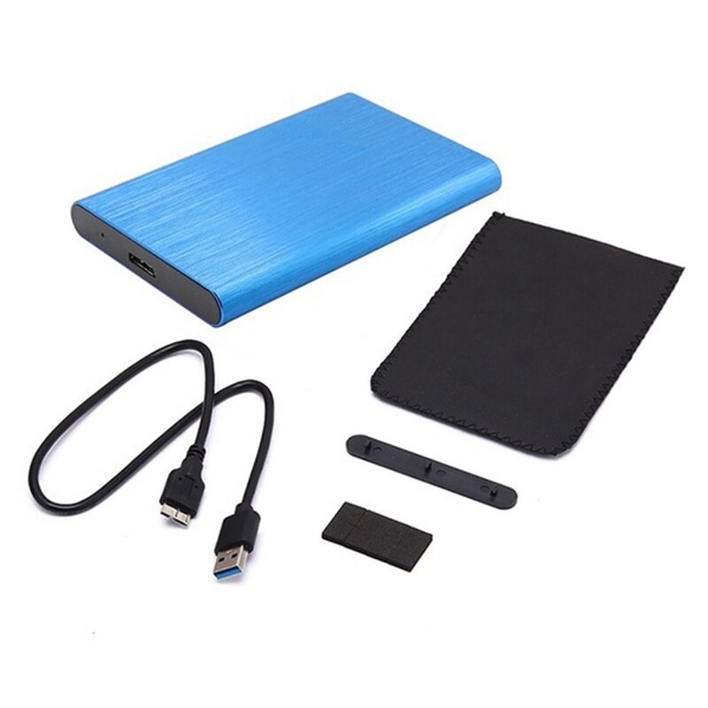 Hdd Caddy USB3.0 Sata Hoge Snelheid 2.5 Externe Harde Schijf Draagbare Harde Schijf Opslag Voor Os/Windows Blueendless Snoep (Niet Hdd): Blue