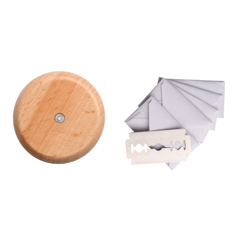 Wooden Bread Knife Razor Cutter with Storage Bag Round Bread Lame Dough Scoring Slashing Tool for DIY Sourdough Bread: Zelkova