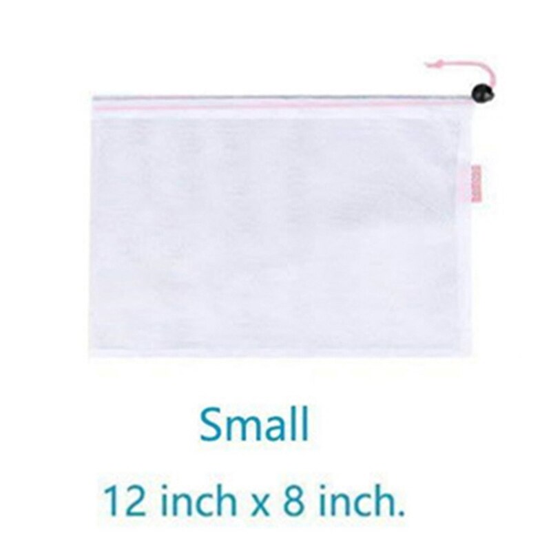 Herbruikbare Polyester Fruit Groente Zakken Met Trekkoord Thuis Keuken Opslag Mesh Zakken Machine Wasbaar: S 30X20CM