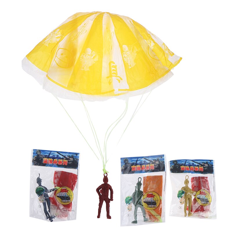 Grappige Plastic Uitwerpen Parachute Speelgoed Outdoor Soldaat Hand Gooien Parachute Speelgoed Voor Kinderen Jongens Meisjes Christmas