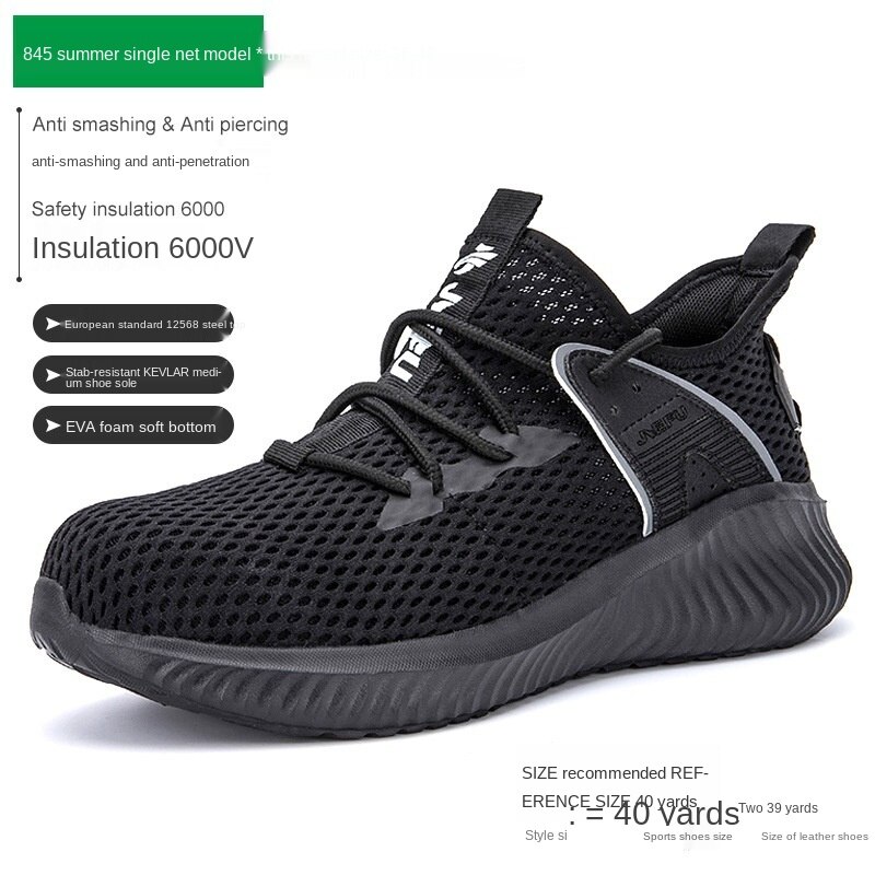 LEOSOXS mężczyźni niezniszczalne stalowe buty z palcami siatka powietrzna odporne na przebicie lekki cały sezon mężczyźni i kobiety trampki darmowa wysyłka: 42