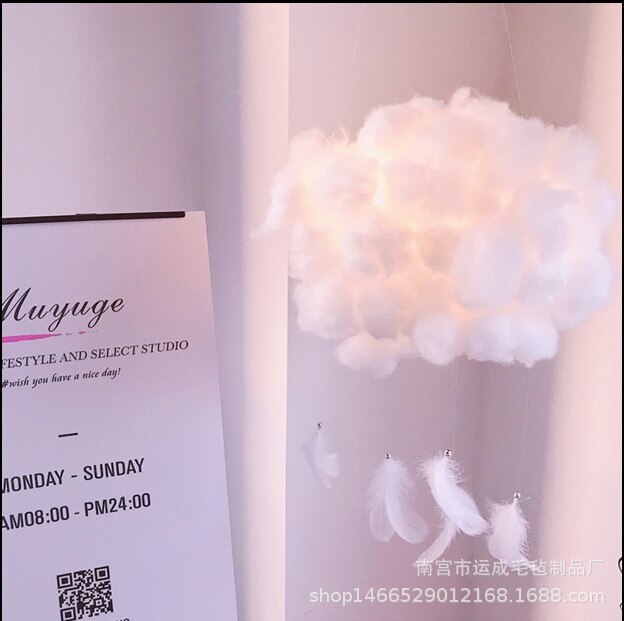 Lumière de nuage en forme de nuage en coton | kit de lampes mignonnes, faites à la main, faciles à transporter, pour adultes et enfants, lumière blanche